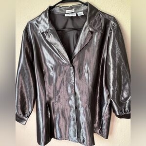 Grey Metallic Blouse!